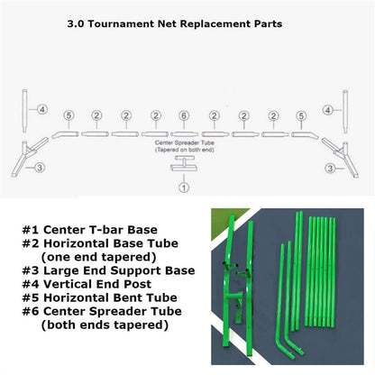 3.0 Tournament Net Replacement Parts | Pickleball Sports