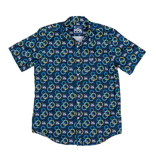 PPa Circle Short Sleeve Button Down Shirt - Unisex | Pickleball Sports