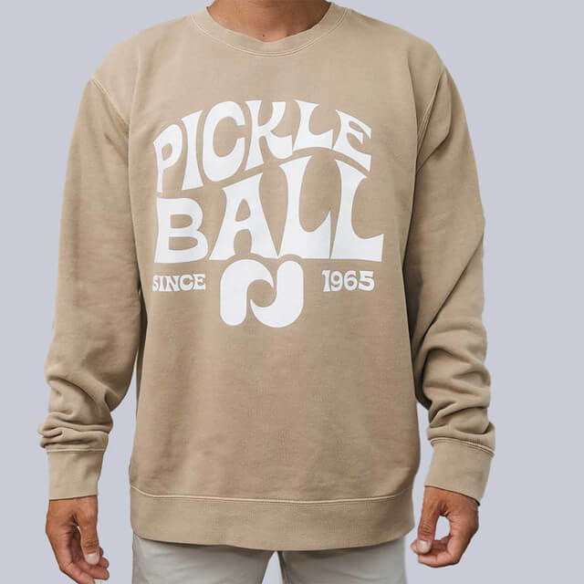Heritage Pickle-ball Groovy Crew Neck Sweatshirt | Pickleball Sports