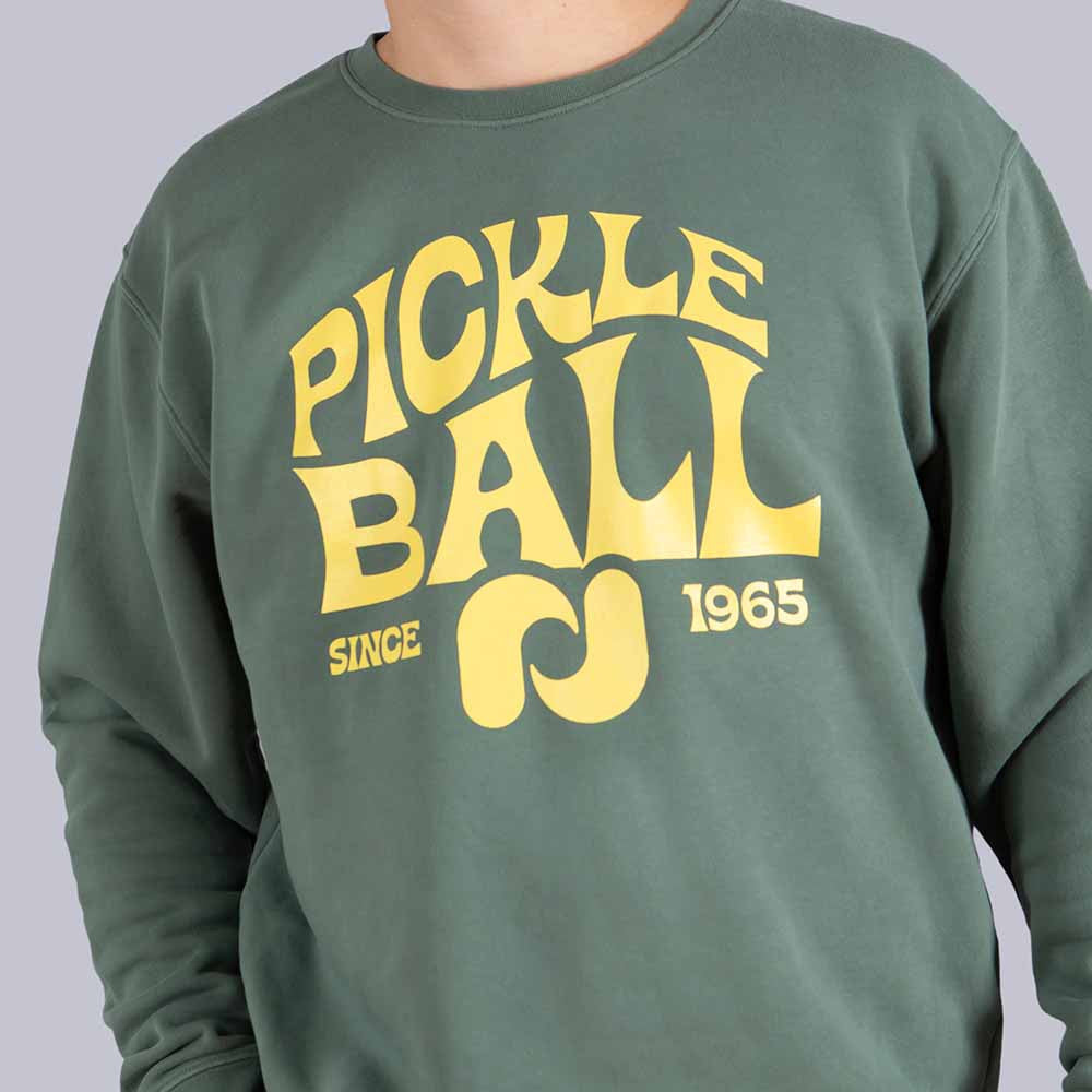 Heritage Pickle-ball Groovy Crew Neck Sweatshirt | Pickleball Sports