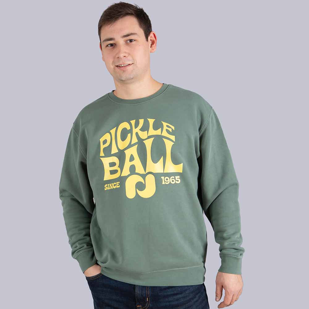 Heritage Pickle-ball Groovy Crew Neck Sweatshirt | Pickleball Sports