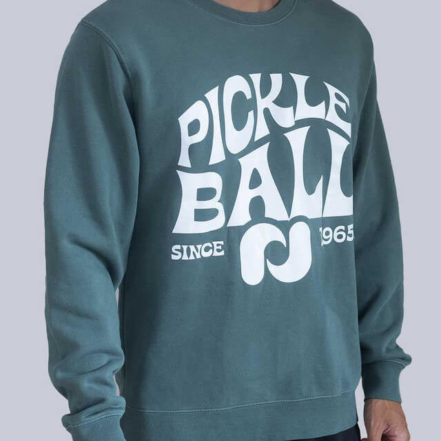 Heritage Pickle-ball Groovy Crew Neck Sweatshirt | Pickleball Sports