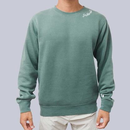Heritage Pickle-ball Embroidered Cursive Crew Neck Sweatshirt | Pickleball Sports