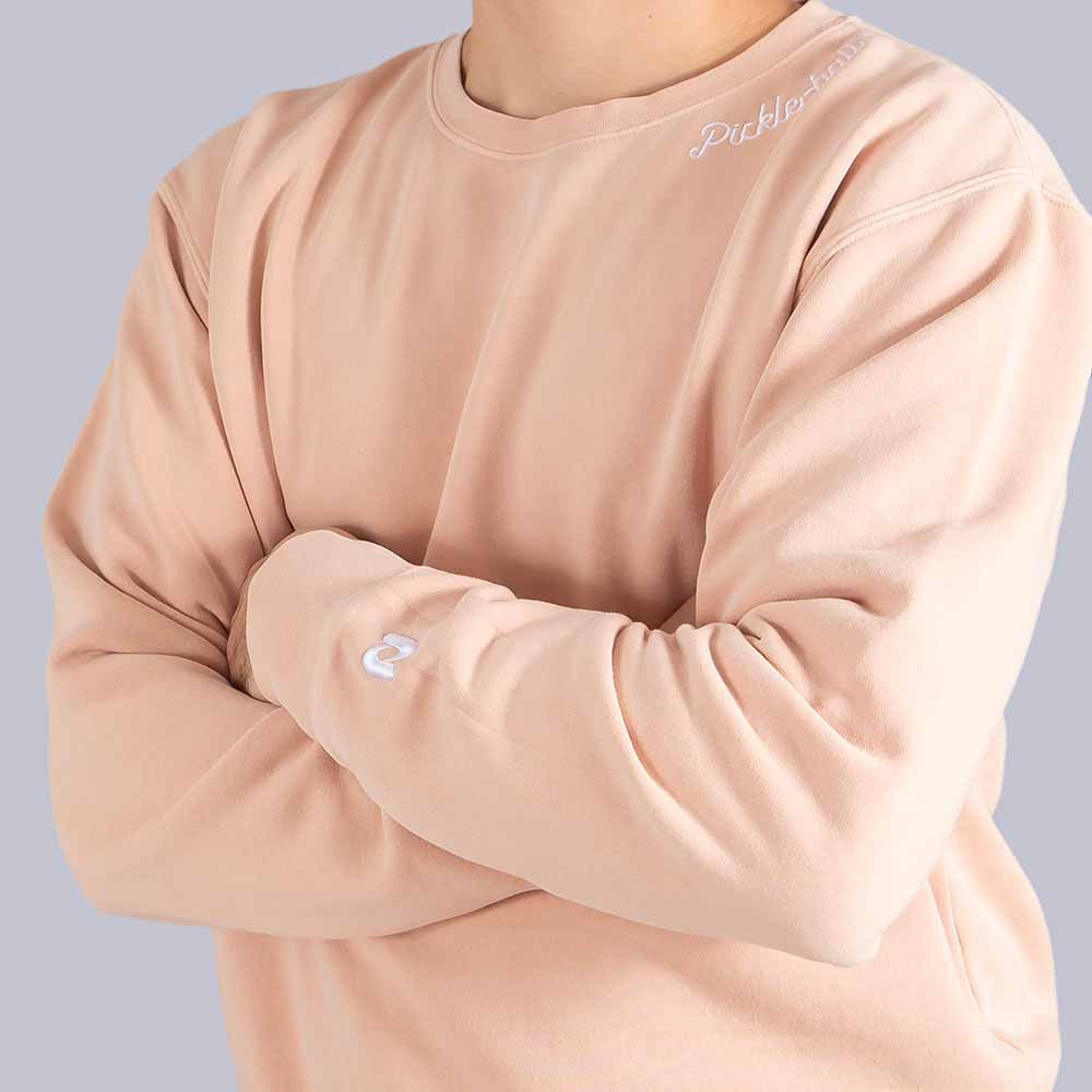 Heritage Pickle-ball Embroidered Cursive Crew Neck Sweatshirt | Pickleball Sports