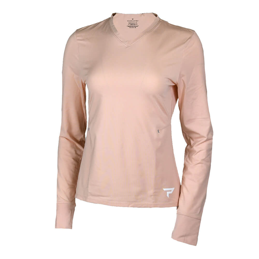 Paddletek Long Sleeve V-Neck Tee | Pickleball Sports