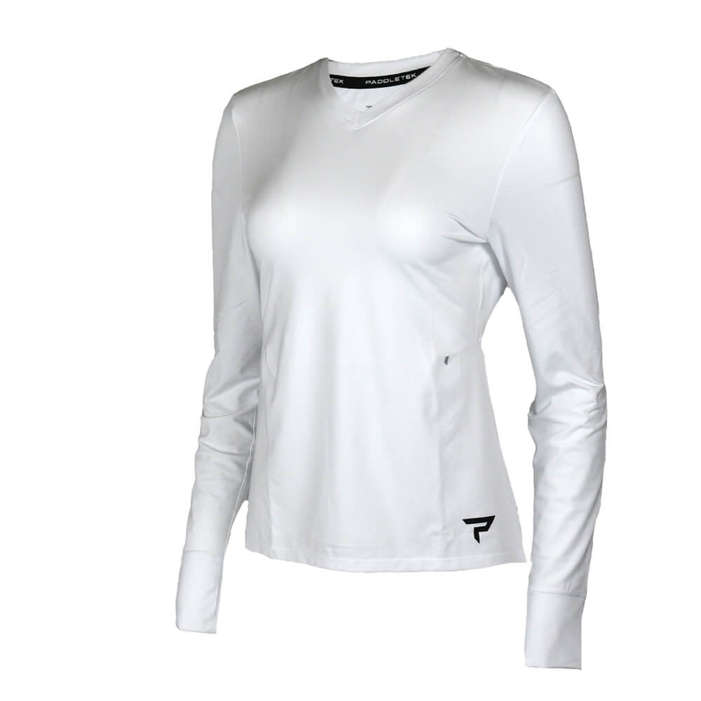 Paddletek Long Sleeve V-Neck Tee | Pickleball Sports