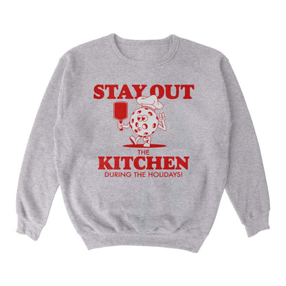 Wallflower Stay Out of the Kitchen Holiday Crewneck Sweatshirt - Unisex | Pickleball Sports