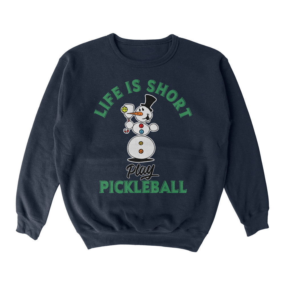 Wallflower Life is Short Melted Snowman Crewneck Sweatshirt - Unisex | Pickleball Sports