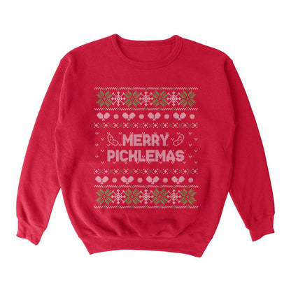 Wallflower Merry Xmas Fairisle Crewneck Sweatshirt - Unisex | Pickleball Sports